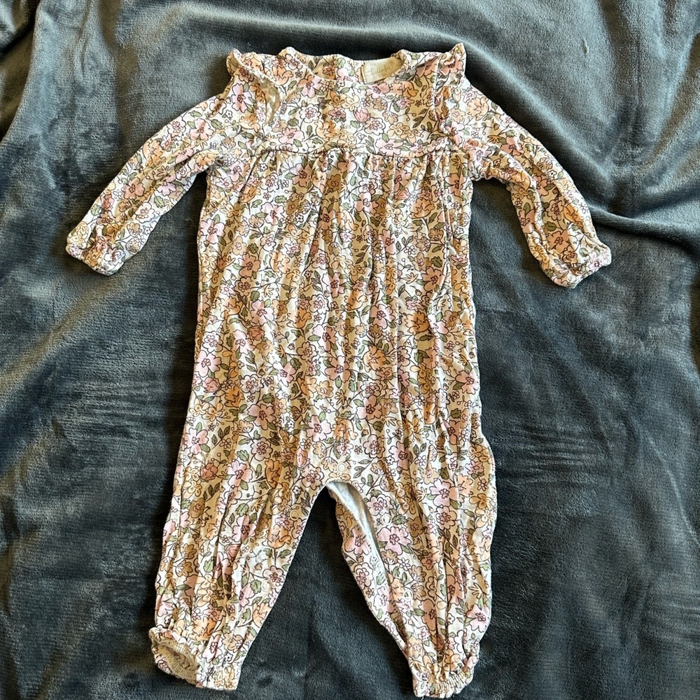 Tullabee floral baby romper | 3-6 mos